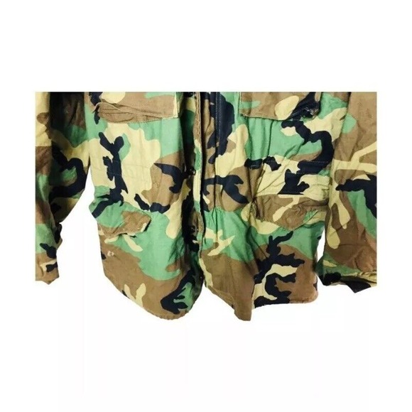 Military Cold Weather Field Coat 8415-01-099-7836 Medium Long Camo Jacket - Picture 3 of 13